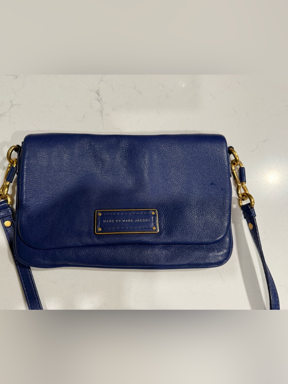Marc by Marc Jacobs Navy Leather Crossbody Bag